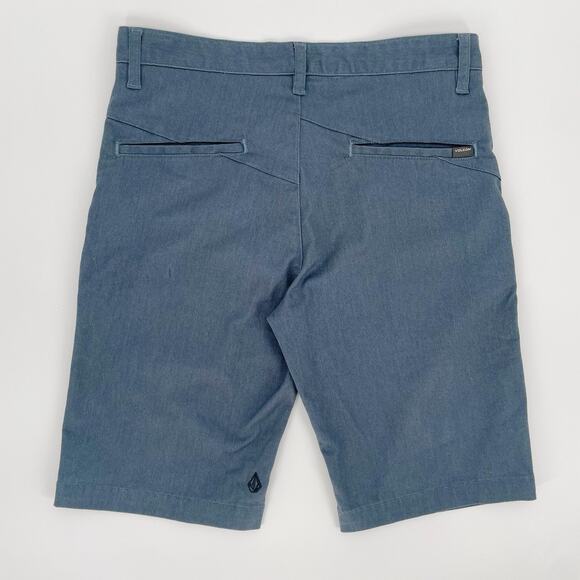Volcom Chino Shorts 28 Mens Gray Blue Casual True To This Pockets Skateboarding - Picture 7 of 9